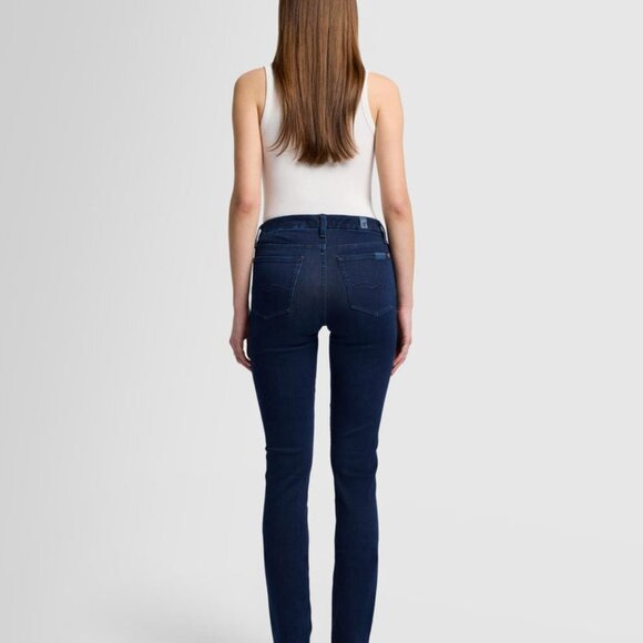 7 FOR ALL MANKIND KIMMIE STRAIGHT LEG BLUE JEANS - Picture 5 of 5